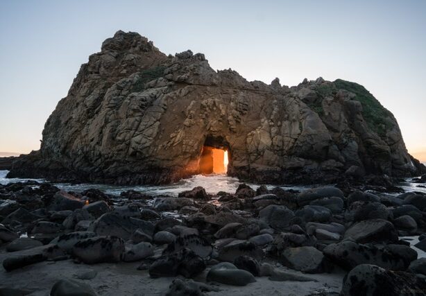 an open portal in the rock where you can depart on a shamanic journey